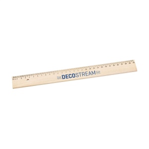 Règle (30 cm) en bois de tilleul, avec bande en métal incorporée 2
