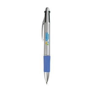 Stylo 4 couleurs avec embout antidérapant en caoutchouc 3