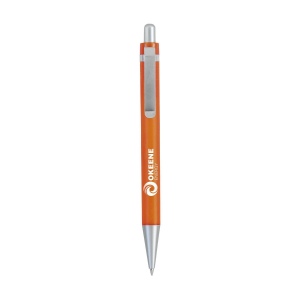 Stylo à encre bleue avec corps coloré translucide et clip en métal mat 3
