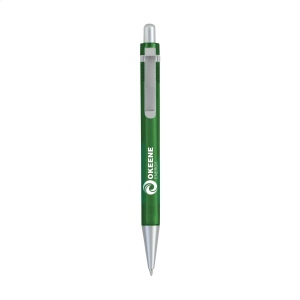 Stylo à encre bleue avec corps coloré translucide et clip en métal mat 4