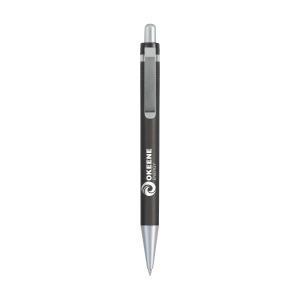 Stylo à encre bleue avec corps coloré translucide et clip en métal mat 5