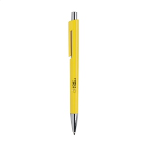 Stylo à encre bleue avec design unique : le corps et le clip ne forment qu'un, ce qui rend ce stylo spécial