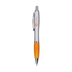 Stylo à encre bleue avec embout coloré antidérapant et clip en métal 10