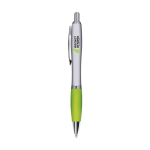 Stylo à encre bleue avec embout coloré antidérapant et clip en métal 8