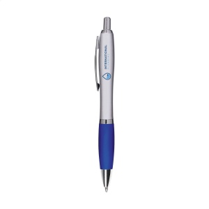 Stylo à encre bleue avec embout coloré antidérapant et clip en métal 7