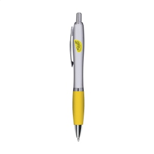 Stylo à encre bleue avec embout coloré antidérapant et clip en métal 3