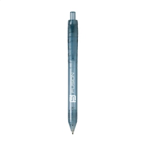 Stylo à bille à encre bleue avec un corps transparant, fabriqué en PET 100% recyclé 5