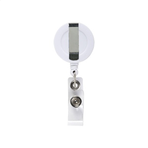 Porte-badge avec clip en métal, cordelette en nylon enroulable et clip du badge avec bouton pression 7