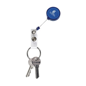 Porte-badge avec clip en métal, cordelette en nylon enroulable et clip du badge avec bouton pression 8