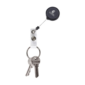 Porte-badge avec clip en métal, cordelette en nylon enroulable et clip du badge avec bouton pression 11