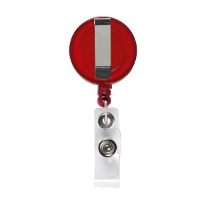 Porte-badge avec clip en métal, cordelette en nylon enroulable et clip du badge avec bouton pression 13