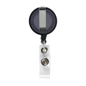 Porte-badge avec clip en métal, cordelette en nylon enroulable et clip du badge avec bouton pression 14