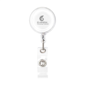 Porte-badge avec clip en métal, cordelette en nylon enroulable et clip du badge avec bouton pression 5