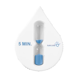 Sablier de douche (durée de 5 minutes) avec ventouse à l'arrière