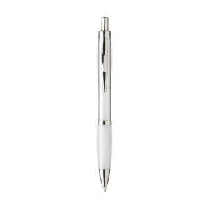 Stylo à encre bleue ou noire avec corps coloré translucide, embout antidérapant et clip en métal 15