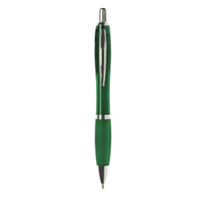 Stylo à encre bleue ou noire avec corps coloré translucide, embout antidérapant et clip en métal 19