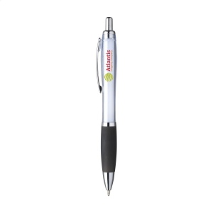 Stylo à encre bleue ou noire avec corps coloré translucide, embout antidérapant et clip en métal 8