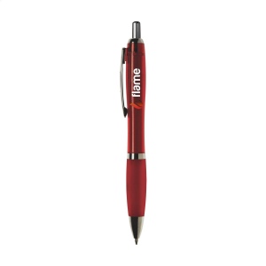 Stylo à encre bleue ou noire avec corps coloré translucide, embout antidérapant et clip en métal 13