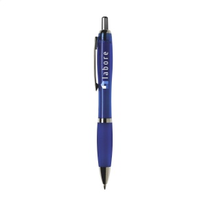 Stylo à encre bleue ou noire avec corps coloré translucide, embout antidérapant et clip en métal 10