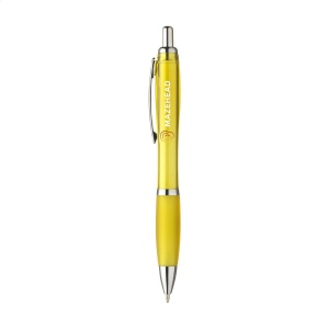 Stylo à encre bleue ou noire avec corps coloré translucide, embout antidérapant et clip en métal 5