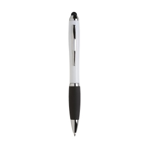 Stylo à encre bleue avec corps d'aspect métallique, embout antidérapant en caoutchouc, accents brillants, clip en métal, embout/pointeur pour écrans tactiles (comme iPhone/iPad) 11