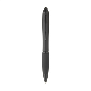 Stylo à encre bleue avec corps d'aspect métallique, embout antidérapant en caoutchouc, accents brillants, clip en métal, embout/pointeur pour écrans tactiles (comme iPhone/iPad) 4