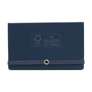 Bloc-mémo avec 25 feuillets mémos autocollants, 125 marque-pages inscriptibles, porte-cartes de visite et  fermeture élastique 13
