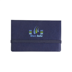 Bloc-mémo avec 25 feuillets mémos autocollants, 125 marque-pages inscriptibles, porte-cartes de visite et  fermeture élastique 5