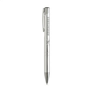 Stylo à bille à encre bleue en aluminium avec corps d'aspect métallique brillant et clip en métal 20