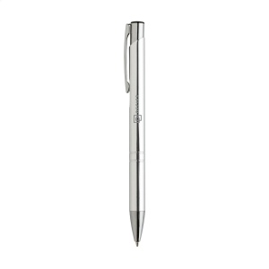 Stylo à bille à encre bleue en aluminium avec corps d'aspect métallique brillant et clip en métal 4