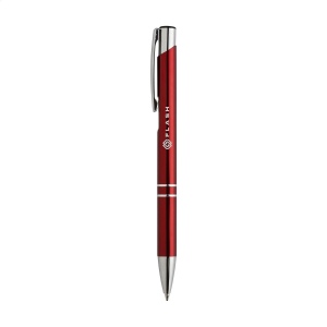 Stylo à bille à encre bleue en aluminium avec corps d'aspect métallique brillant et clip en métal 5