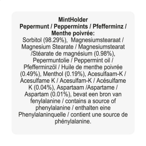 Boîte distributrice avec environ 8 g (50 pcs) de bonbons à la menthe sans sucre 12