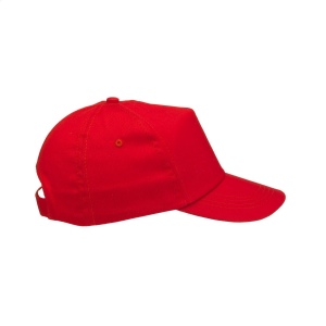 Casquette baseball en 100% coton avec visière préformée et fermeture réglable par bande auto-agrippante 51