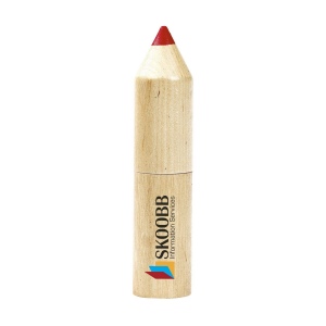 6 crayons de couleur en bois non vernis dans un cylindre en bois 3