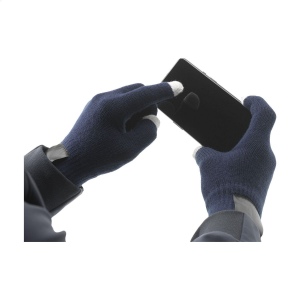 Gants tricotés pour écran tactile dans une fibre conductrice sur l'embout de quelques doigts 5