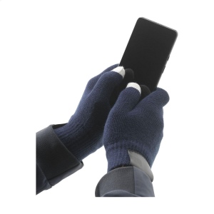 Gants tricotés pour écran tactile dans une fibre conductrice sur l'embout de quelques doigts 7