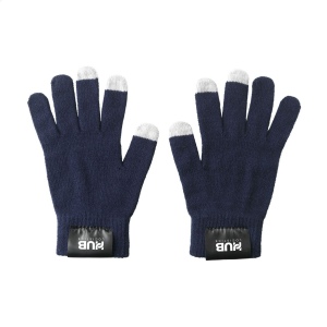 Gants tricotés pour écran tactile dans une fibre conductrice sur l'embout de quelques doigts 3