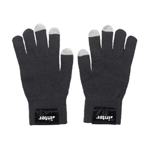 Gants tricotés pour écran tactile dans une fibre conductrice sur l'embout de quelques doigts 2