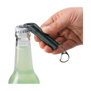 Porte-clés lampe torche en aluminium avec 3 lampes LED à forte lumière blanche et décapsuleur 17