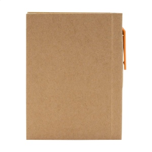 Mini bloc-notes en matériau recyclé avec environ 80 feuillets, papier crème ligné (70 g/m²), couverture cartonnée et dos relié 17