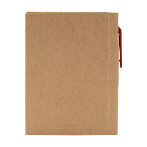 Mini bloc-notes en matériau recyclé avec environ 80 feuillets, papier crème ligné (70 g/m²), couverture cartonnée et dos relié 20