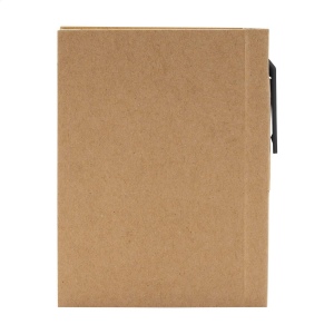 Mini bloc-notes en matériau recyclé avec environ 80 feuillets, papier crème ligné (70 g/m²), couverture cartonnée et dos relié 21