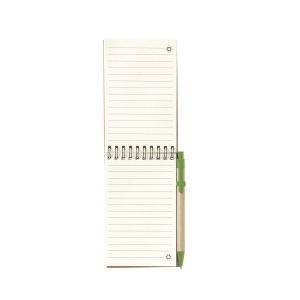 Mini bloc-notes en matériau recyclé, avec environ 70 feuilles/140 pages de papier crème ligné (70 g/m²) et couverture cartonnée avec fermeture élastique 8