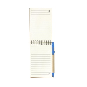Mini bloc-notes en matériau recyclé, avec environ 70 feuilles/140 pages de papier crème ligné (70 g/m²) et couverture cartonnée avec fermeture élastique 10