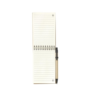 Mini bloc-notes en matériau recyclé, avec environ 70 feuilles/140 pages de papier crème ligné (70 g/m²) et couverture cartonnée avec fermeture élastique 11