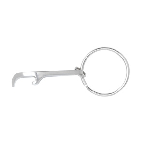 Porte-clés avec décapsuleur en métal mat 4