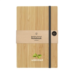 Carnet au format A5 avec couverture rigide bambou certifié FSC 100%