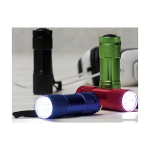 Lampe torche en aluminium avec 9 lampes LED à forte lumière blanche à économie d'énergie et poignée amovible 32