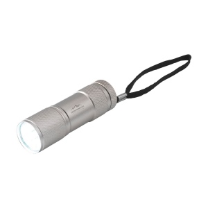 Lampe torche en aluminium avec 9 lampes LED à forte lumière blanche à économie d'énergie et poignée amovible 17