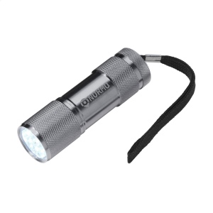 Lampe torche en aluminium avec 9 lampes LED à forte lumière blanche à économie d'énergie et poignée amovible 18
